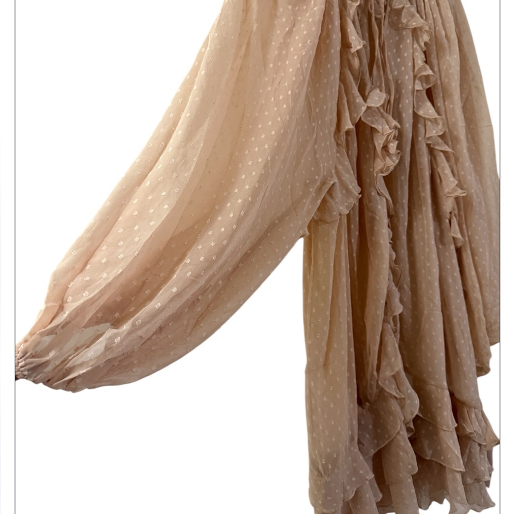 ASOS Tan Ruffle Dress - Picture 3 of 10